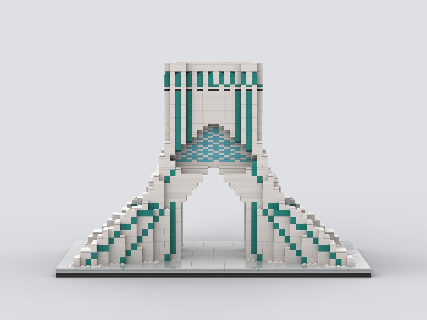 Front elevation of the tower model